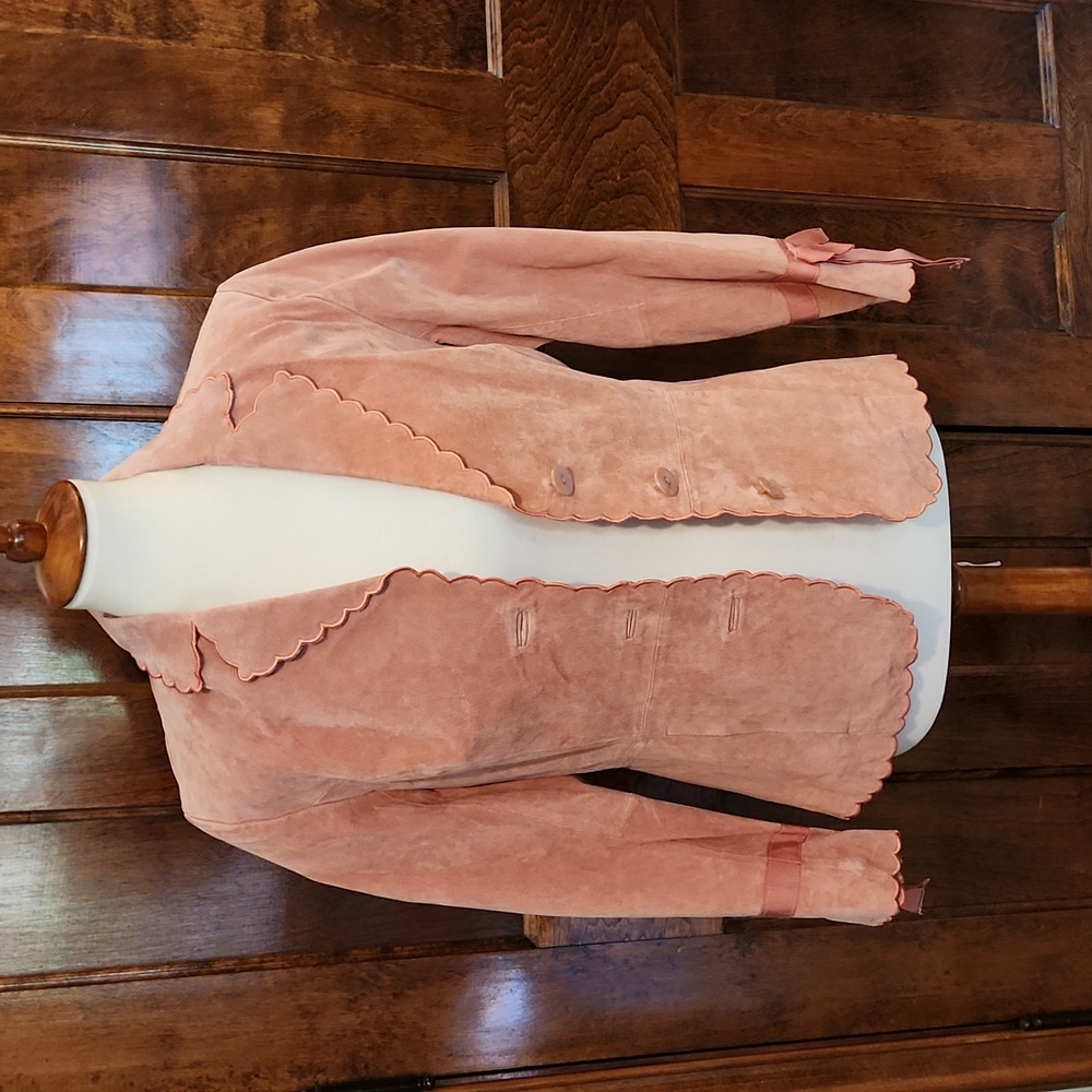 Classic Luxury Terry Lewis - Pink Leather Blazer